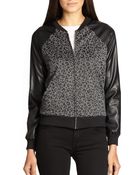 A Fine Line Brooke Leopard Print Bomber Jacket - Lyst