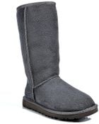 Ugg Australia Leather Classic Tall Boots In Grey - Lyst