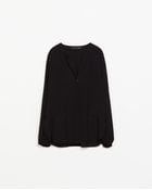 Zara Shirt With Seam At The Waist - Lyst