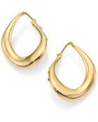 Roberto Coin 18k Yellow Gold Twisted Oval Hoop Earrings15 - Lyst