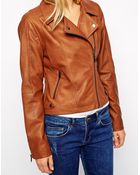 Oasis Faux Leather Biker Jacket - Lyst