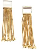Rachel Zoe Crystal And Gold Faceted Lucite Tassel Earrings - Lyst