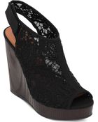 Lucky Brand Women'S Rezdah2 Crochet Platform Wedge Sandals - Lyst