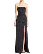 Black Halo Neoprene Strapless Gown - Lyst