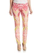 Roberto Cavalli Printed Skinny Jeans - Lyst