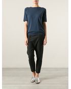 Brunello Cucinelli Draped Back Top - Lyst