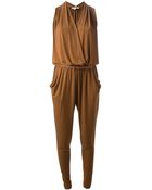 MICHAEL Michael Kors Draped Sleeveless Jumpsuit - Lyst