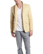 Shipley & Halmos Harrison Twill Jacket In Moon Khaki - Lyst