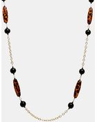 Kenneth Jay Lane Leopard Bead Chain Necklace - Lyst