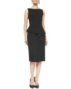 Oscar de la Renta Sleeveless Peplum Dress - Lyst