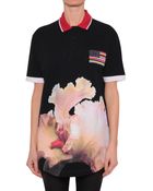 Givenchy Cotton Polo With Orchid Print - Lyst