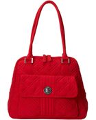 Vera Bradley Turn Lock Satchel - Lyst