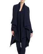 Donna Karan New York Sleeveless Boiled Cashmere Coat - Lyst