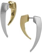 Sam Edelman Two-Tone Curved Earrings - Lyst