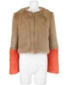 Shrimps Bailey Cropped Faux Fur Jacket - Lyst