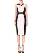 Karen Millen Colourblock Shift Dress Neutral - Lyst