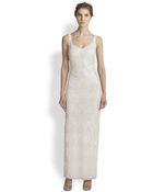 Laundry By Shelli Segal Sweetheart Embroidered Mesh Gown - Lyst