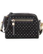 B Brian Atwood Barbara Star Perforated Suede Crossbody Bag - Lyst