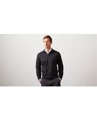 Ledbury The Black Melange Beck Henley Sweater - Lyst