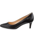 Cole Haan Lena Low-Heel Leather Pump - Lyst
