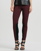 Tibi Stretch Skinny Ribbedpanel Riding Pants - Lyst