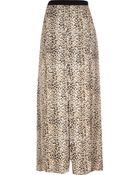 River Island Beige Leopard Print Maxi Skirt - Lyst