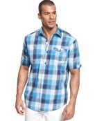 Sean John Big and Tall Tonal Checked Shirt - Lyst
