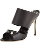 Manolo Blahnik Ripta Wide-Band Patent Pump - Lyst