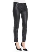 Escada Leather Skinny Pants - Lyst