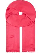 Max Mara Logo Silk Scarf - Lyst