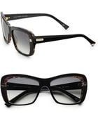 Nina Ricci Rectangular Tortoise Plastic Sunglasses - Lyst