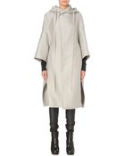 Rick Owens Hooded Wool Blend Coat - Lyst