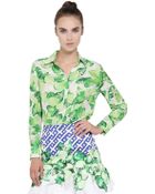 Isolda Printed Light Silk Crepe Shirt - Lyst