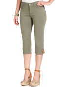 Nydj Petite Floralhem Capri Jeans - Lyst