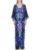 Emilio Pucci Embellished Printed Silk Kaftan - Lyst