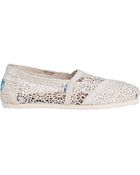 Toms Crochet Classic Slip-On Natural Fabric - Lyst