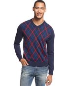 Tommy Hilfiger Storrow Arglye V-Neck Sweater - Lyst