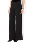 Lauren by Ralph Lauren Jersey Wide-leg Pants - Lyst
