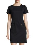 Donna Morgan Short-Sleeve Shift Dress - Lyst
