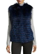 Gorski Fox-Fur Collarless Vest - Lyst