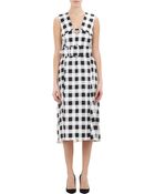 Derek Lam Check-Print Belted Dress - Lyst