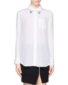 Equipment 'Reese' Jewel Collar Silk Shirt - Lyst