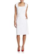 RED Valentino Stretch Cotton Sheath Dress - Lyst