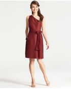 Ann Taylor Silk Dupioni One Shoulder Dress - Lyst