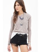 Forever 21 Slub Knit Boxy Top - Lyst