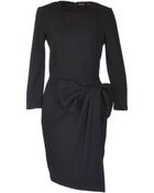MSGM Long-Sleeves Bow-Detail Short Dress - Lyst
