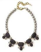 Jaeger Pearl And Crystal Necklace - Lyst