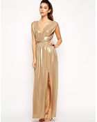 Love Plunge Neck Maxi Dress With Wrap Belt - Lyst