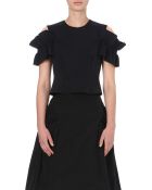 Simone Rocha Ruffled Cut-out Detail Top - Lyst