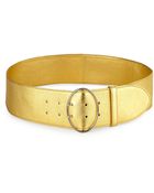 Prada Wide Metallic Leather Belt - Lyst